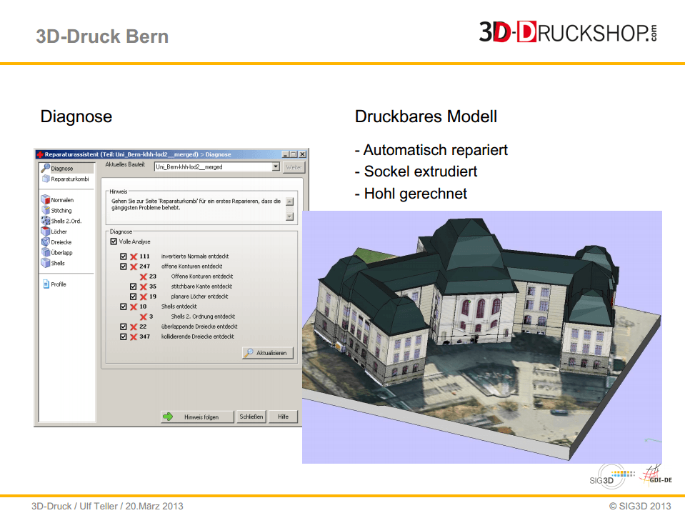 3D-Stadtmodell Bern: Testdatensatz in Version 2014
