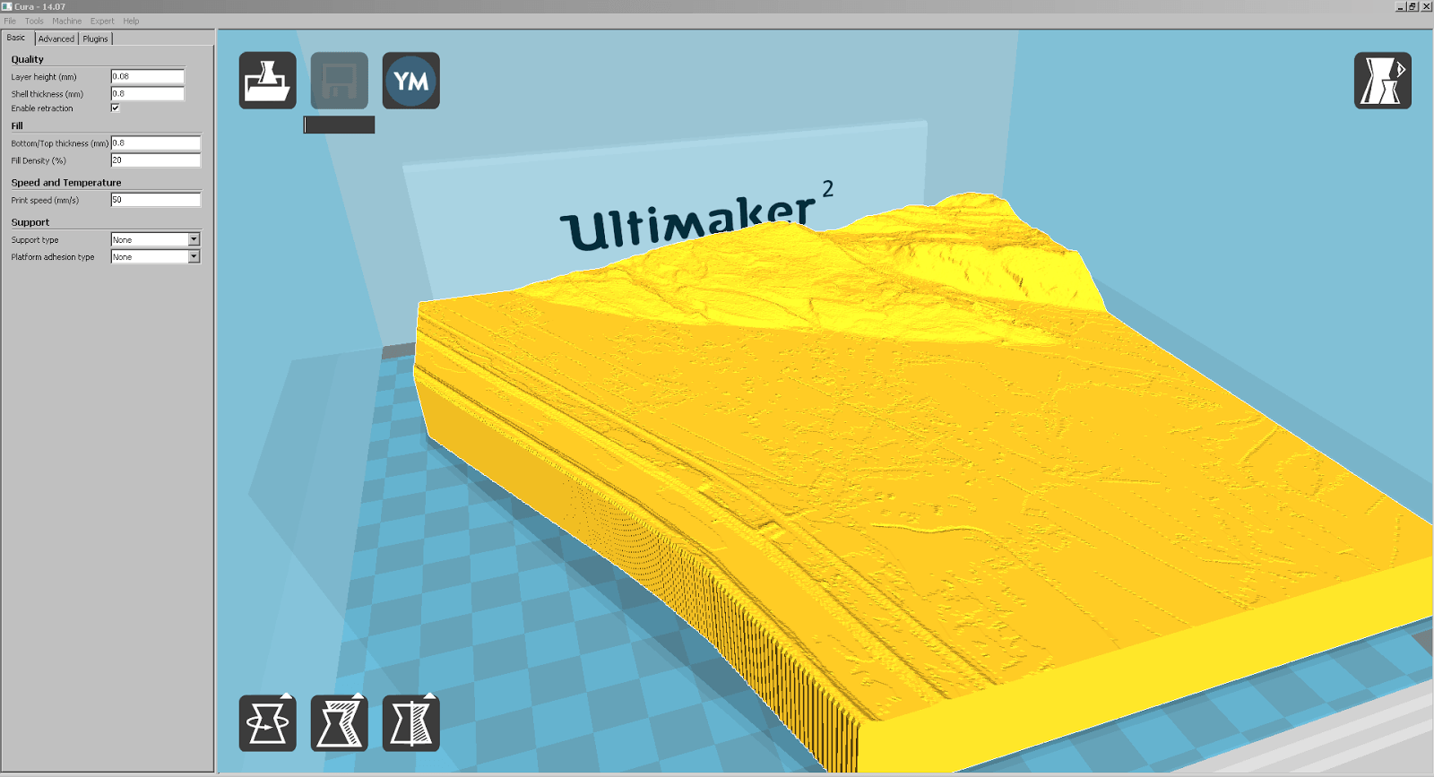 Relief von Liechtenstein aus swissALTI3D-Daten