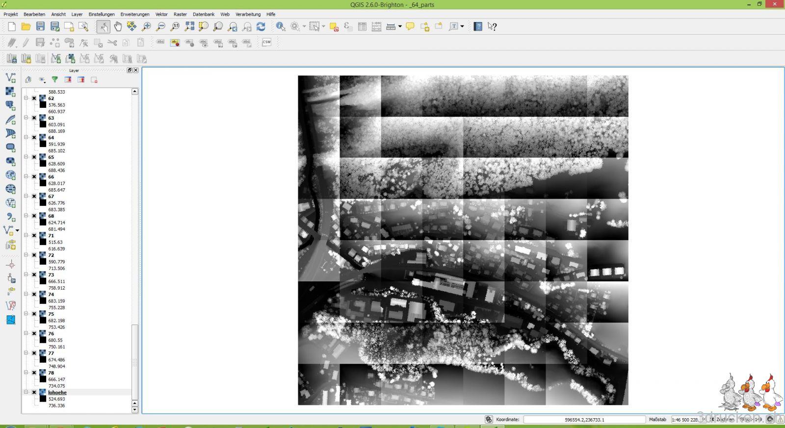 qgis ldom50cm 100x100m