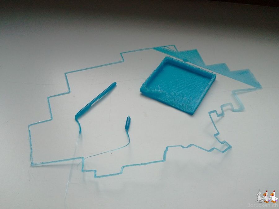 Das blaue PLA von Fabberworld mag unser BfB 3DTouch nicht