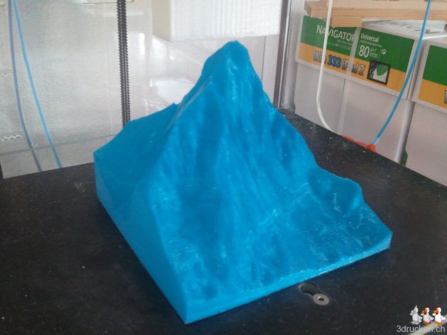 13cm hohes Matterhorn erfolgreich gedruckt