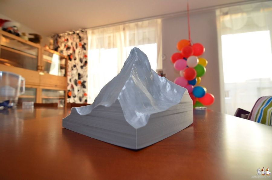 Silbernes Matterhorn aus dem Ultimaker